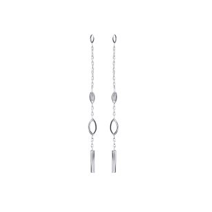 Silver drop / dangle earrings Without stones / No stones