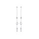 Silver drop / dangle earrings Without stones / No stones