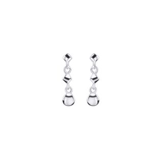 Minimalist silver drop earrings 1,7 cm