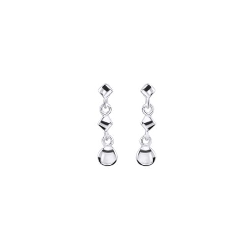 Minimalist silver drop earrings 1,7 cm
