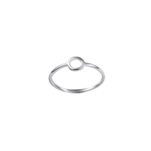 Small circle thin silver ring