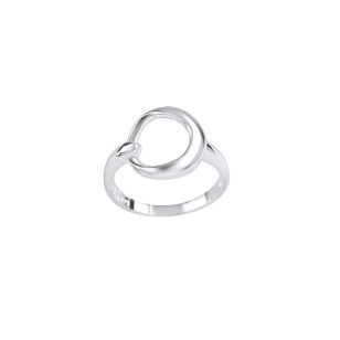 Large circle silver ring