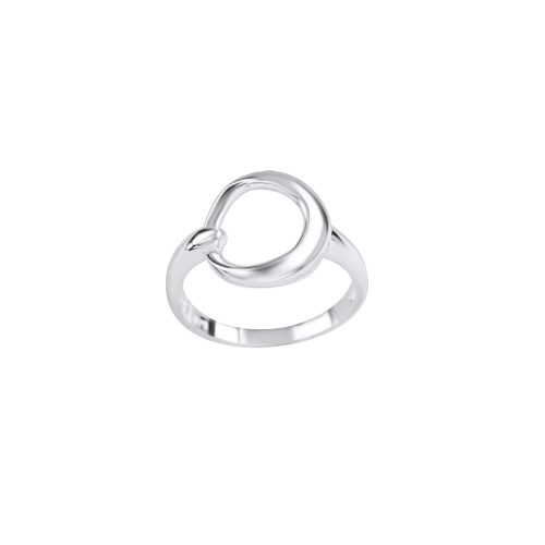 Large circle silver ring