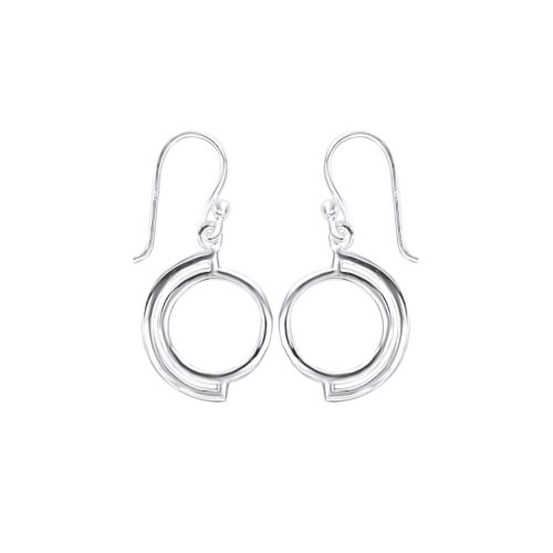 Minimalist silver French wire / fish hook earrings 