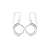 Minimalista ezüst kör beakasztós fülbevaló 
