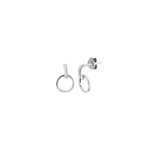 Small circle silver stud earrings