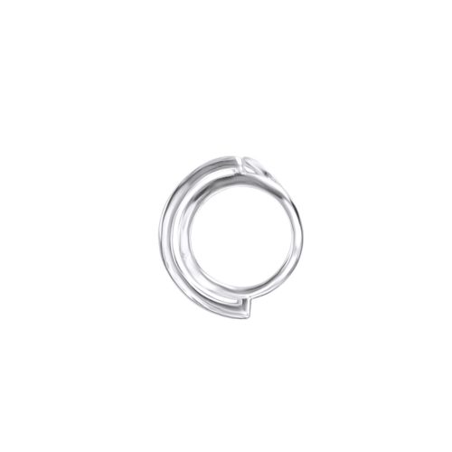 Minimalist silver loop pendant