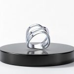 Minimalist silver X ring