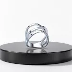 Minimalista ezüst X gyűrű