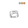 Minimalist silver X ring