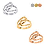 Hammered-style silver clip ring