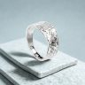 Silver hammered-style ring