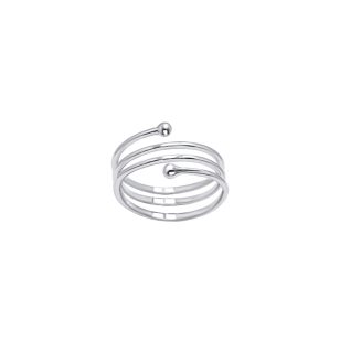 Silver spiral ring
