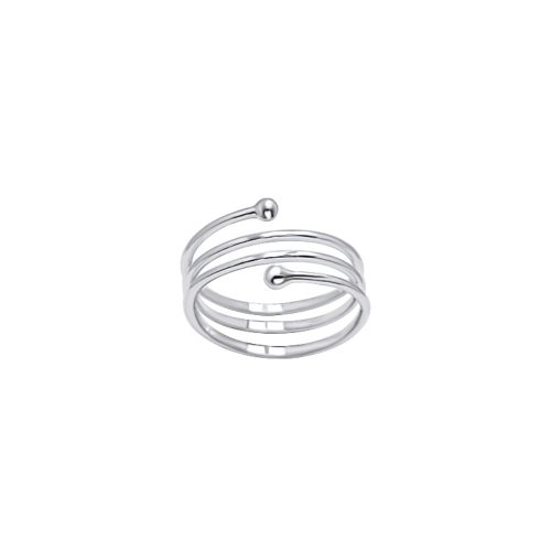 Silver spiral ring