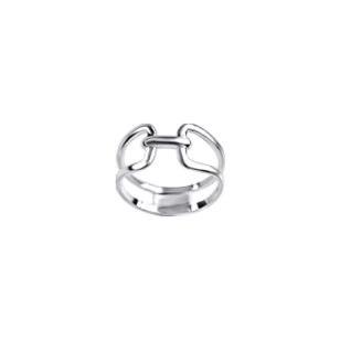 Minimalist silver clip ring