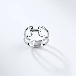 Minimalista ezüst kapocs gyűrű