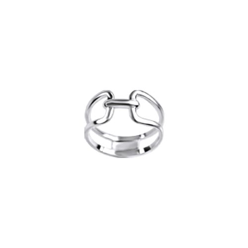 Minimalist silver clip ring