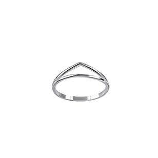 Minimalist silver Victoria ring