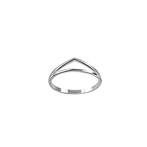 Minimalist silver Victoria ring
