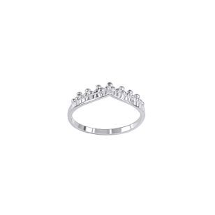 Silver crown ring