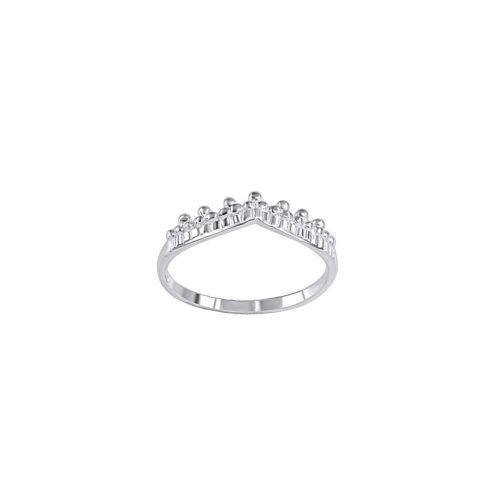Silver crown ring
