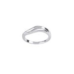 Minimalist silver wave ring