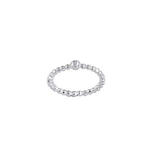Minimalist silver bead ring