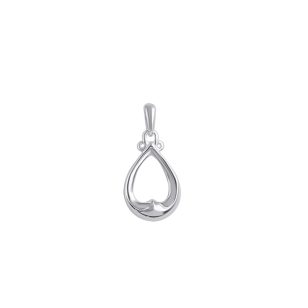 Minimalist silver drop pendant