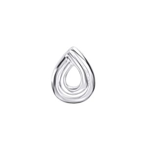 Silver double drop pendant