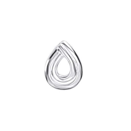 Silver double drop pendant