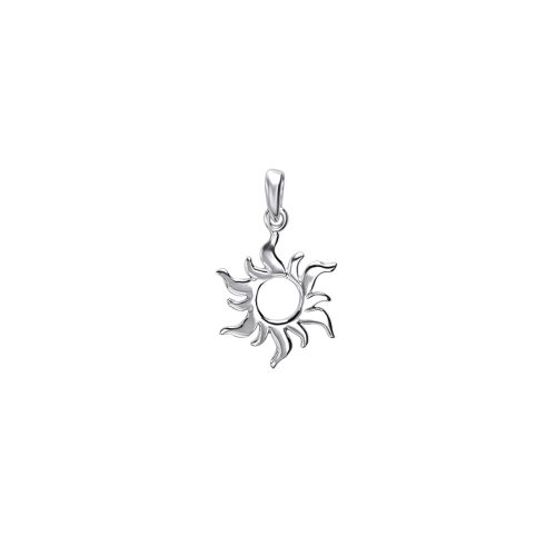 Flaming Sun Silver Pendant
