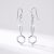 Silver hexagonal drop/dangle earrings