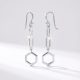 Silver hexagonal drop/dangle earrings