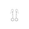 Silver hexagonal drop/dangle earrings