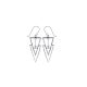 Dangle double triangle silver earrings
