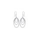 Dangle oval circle silver earrings