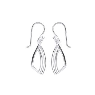 Silver triangle earrings