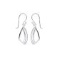 Silver triangle earrings