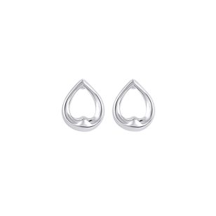 Minimalist drop silver earrings