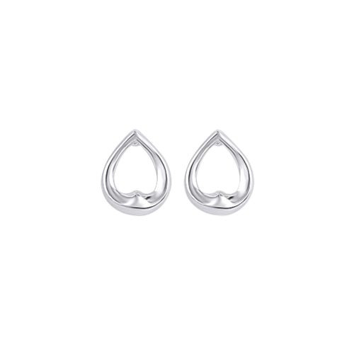 Minimalist drop silver earrings