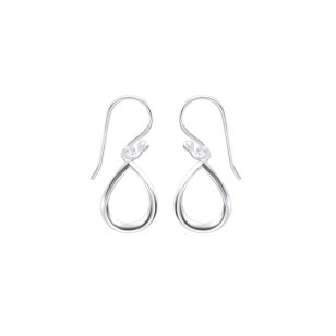 Minimalist silver drop earrings
