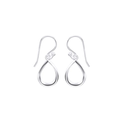 Minimalist silver drop earrings