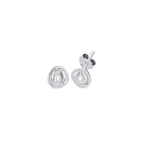 Double drop silver earrings