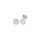 Double drop silver earrings