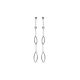 Silver long drop / dangle earrings