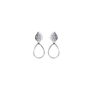 Minimalist silver drop / dangle earrings