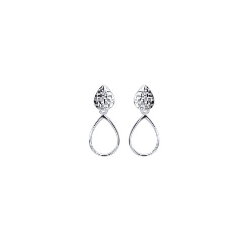 Minimalist silver drop / dangle earrings