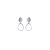 Minimalist silver drop / dangle earrings