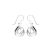 Silver double drop earrings