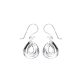 Silver double drop earrings